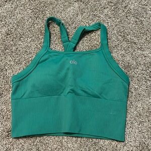 Alo Seamless Ribbed Favorite Bra Tank. Color- Lettuce. Size S